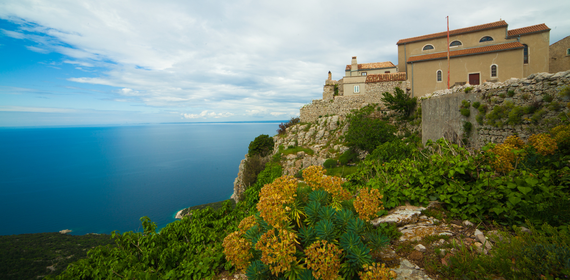 Historic Lubenice village above the Adriatic Sea